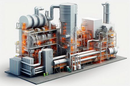 炉工业废物处理工厂设计图片