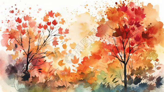 秋天的美丽景观插图图片
