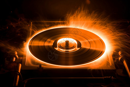 音乐光盘发光的播放器设计图片