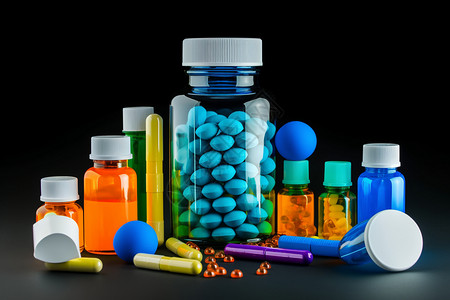 医疗医学药品和药瓶图片