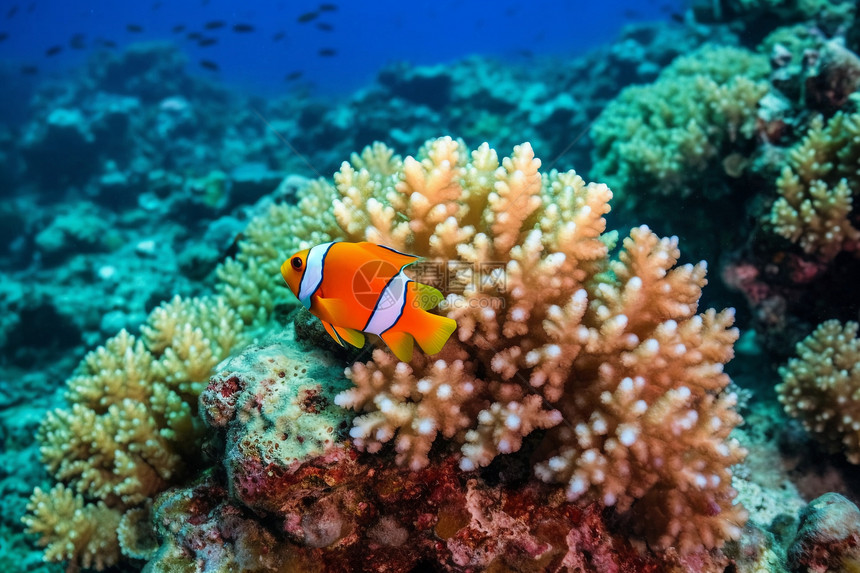 美丽的海底生物风景图片