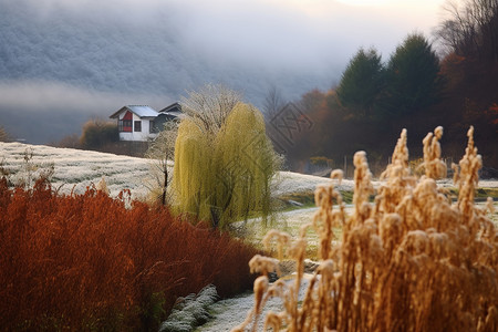 冬季田园风景图片