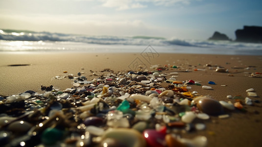 塑料海洋碎片图片