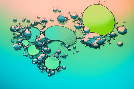 抽象泡泡创意插图背景图片