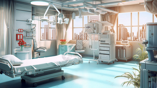 医院手术室背景图片