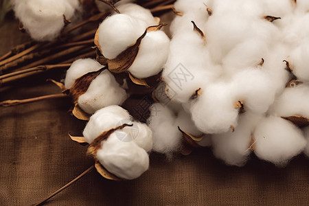 成熟的棉花背景图片