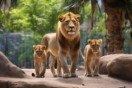 动物园中的狮子图片