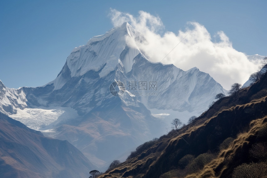 层叠的雪山图片