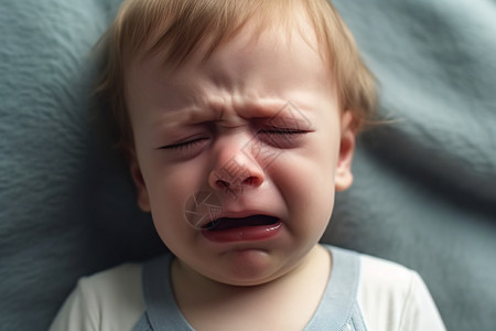 小男孩哭的肖像图片