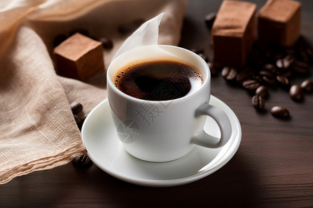 黑咖啡咖啡方糖高清图片