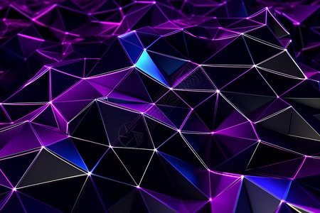 几何反射紫色结构图片