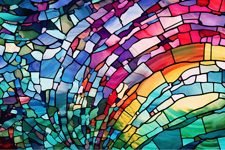 玻璃窗装饰彩色玻璃设计元素设计图片