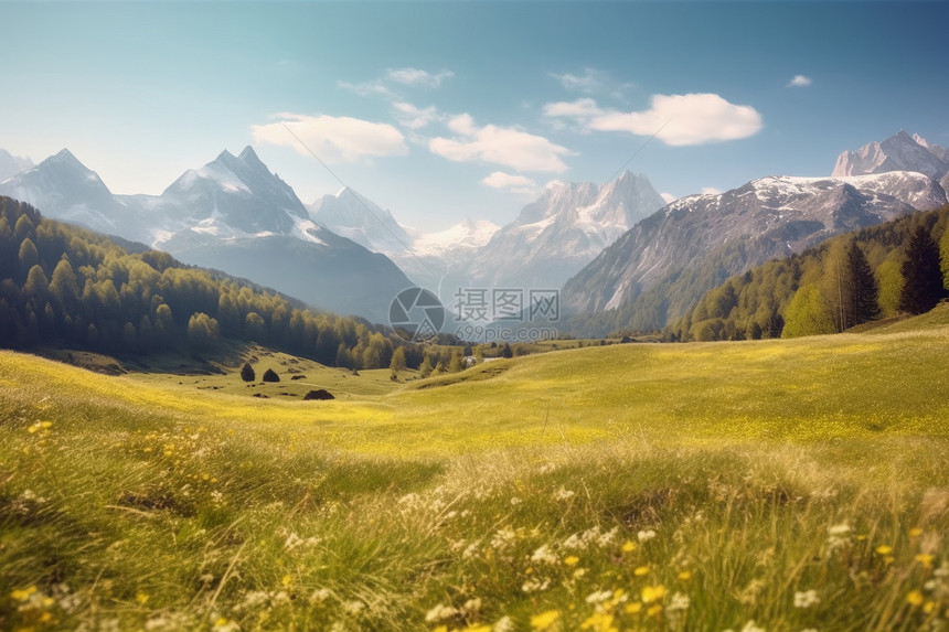 阿尔卑斯山的风景图片