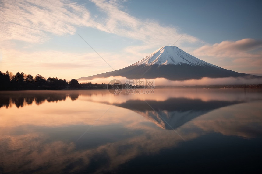 富士山湖畔图片