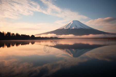 富士山湖畔图片