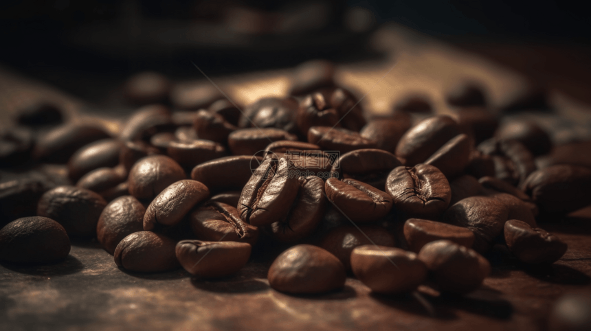 咖啡豆的微距图片