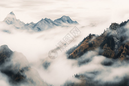 层峦的山层峦耸翠的山脉背景