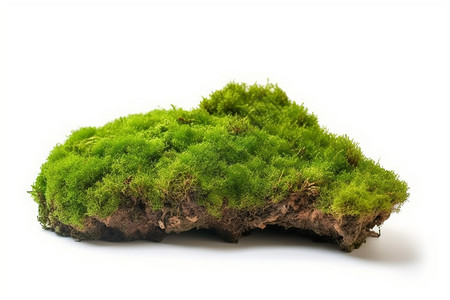 汽车绿绿幽幽的苔藓插画