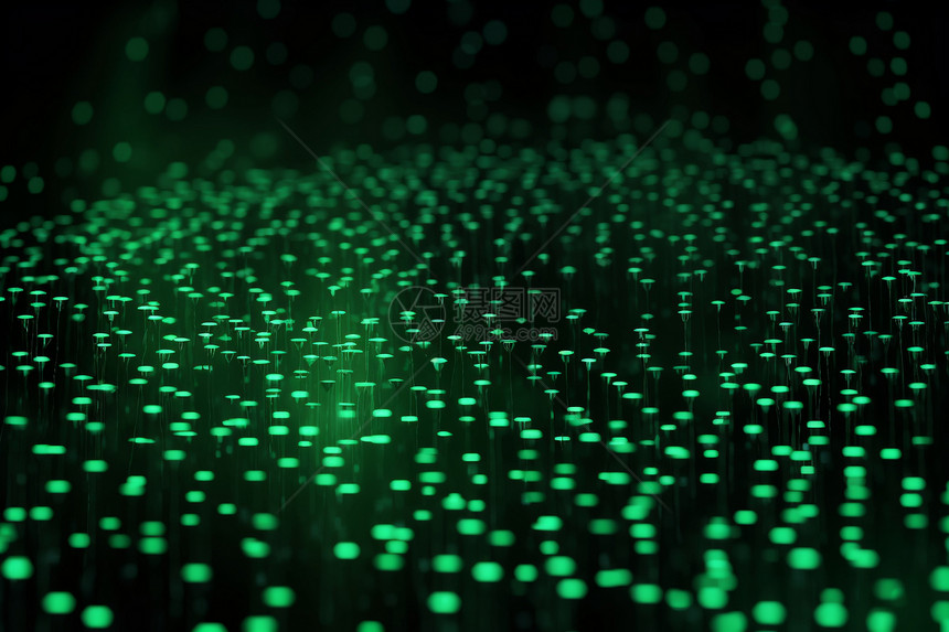 互联网绿色发光代码图片