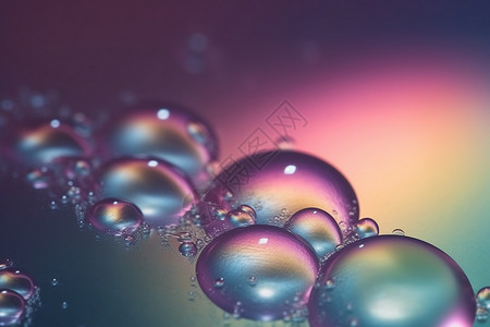 透明发光的球一串气泡背景图背景