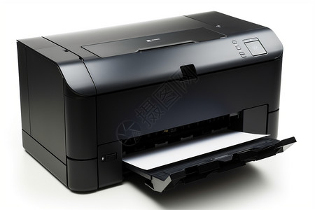 彩印正在运行的打印机背景