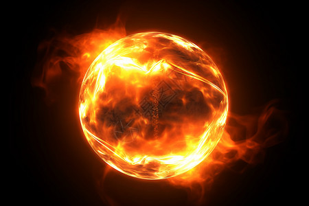 燃烧的火球背景图片
