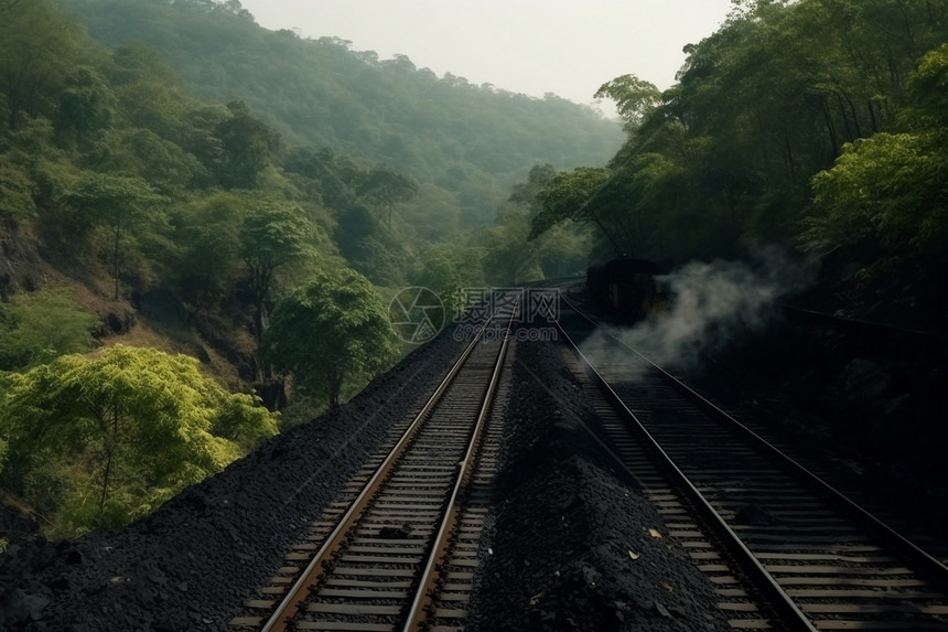 运送煤炭的火车图片