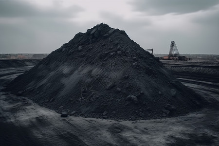 一大堆煤背景图片