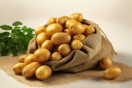 一麻袋新鲜土豆图片