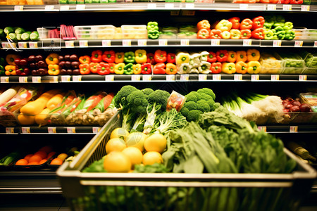 超市年终优惠券一蔬菜背景