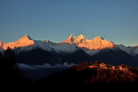 最高山脉最高的山峰背景