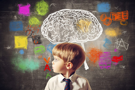 大脑潜能孩子的想象力背景