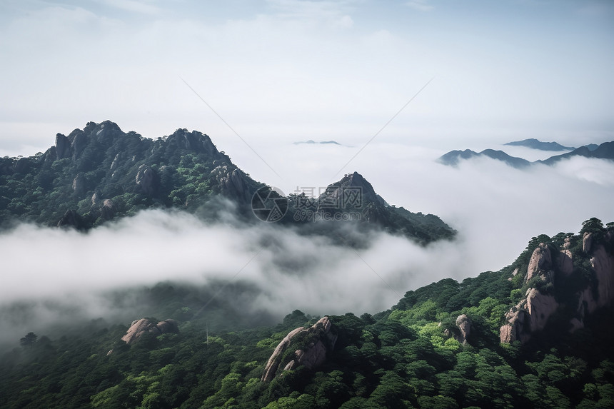 美丽的山间景观图片