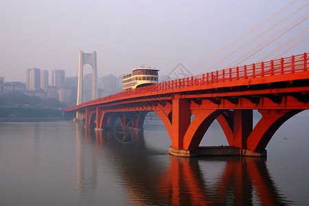 跨江的大桥图片