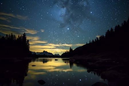 神秘的夜空背景图片