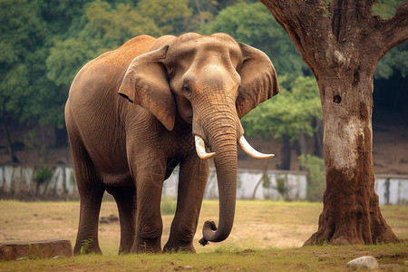 象平的野生的大象背景