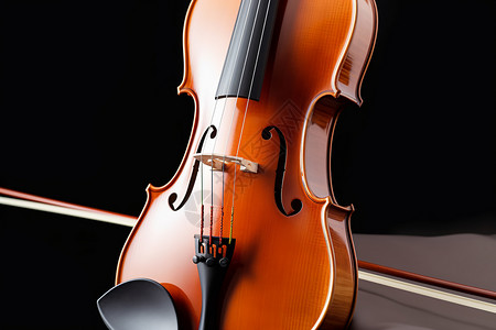 木质的小提琴背景图片