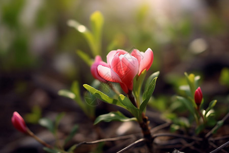 粉红色的小花背景图片