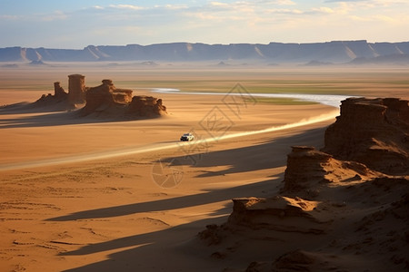 无垠的荒漠背景图片