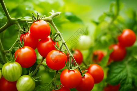 鲜美的小番茄背景图片