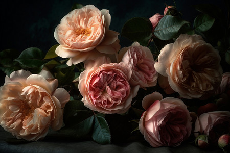 漂亮的粉色玫瑰背景图片