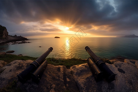 海风吹过的海岸背景图片