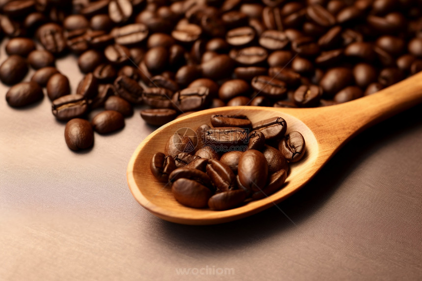 成熟的咖啡豆图片