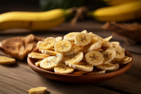 美味的香蕉片高清图片