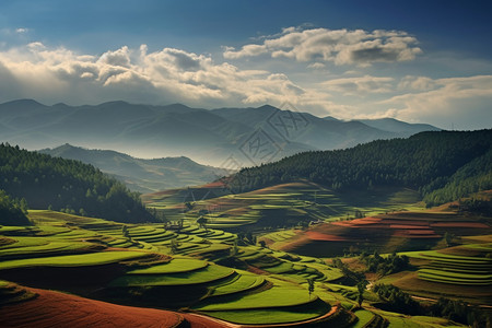 丘陵自然风景图片