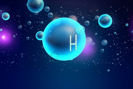 氢气概念气泡背景图片