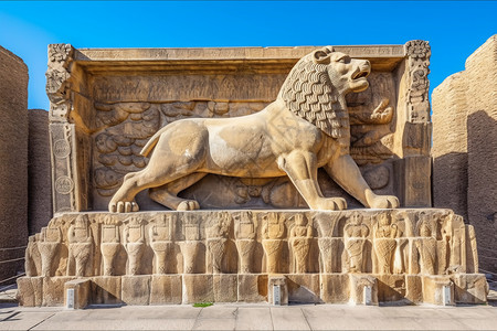 雕刻的狮子雕刻狮子高清图片