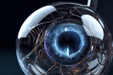 3D智能眼球背景图片