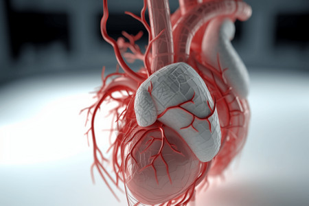 3D立体心脏模型背景图片
