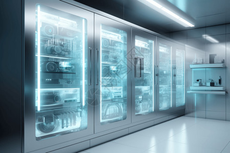 小卖部冰柜智能医疗冰箱设计图片